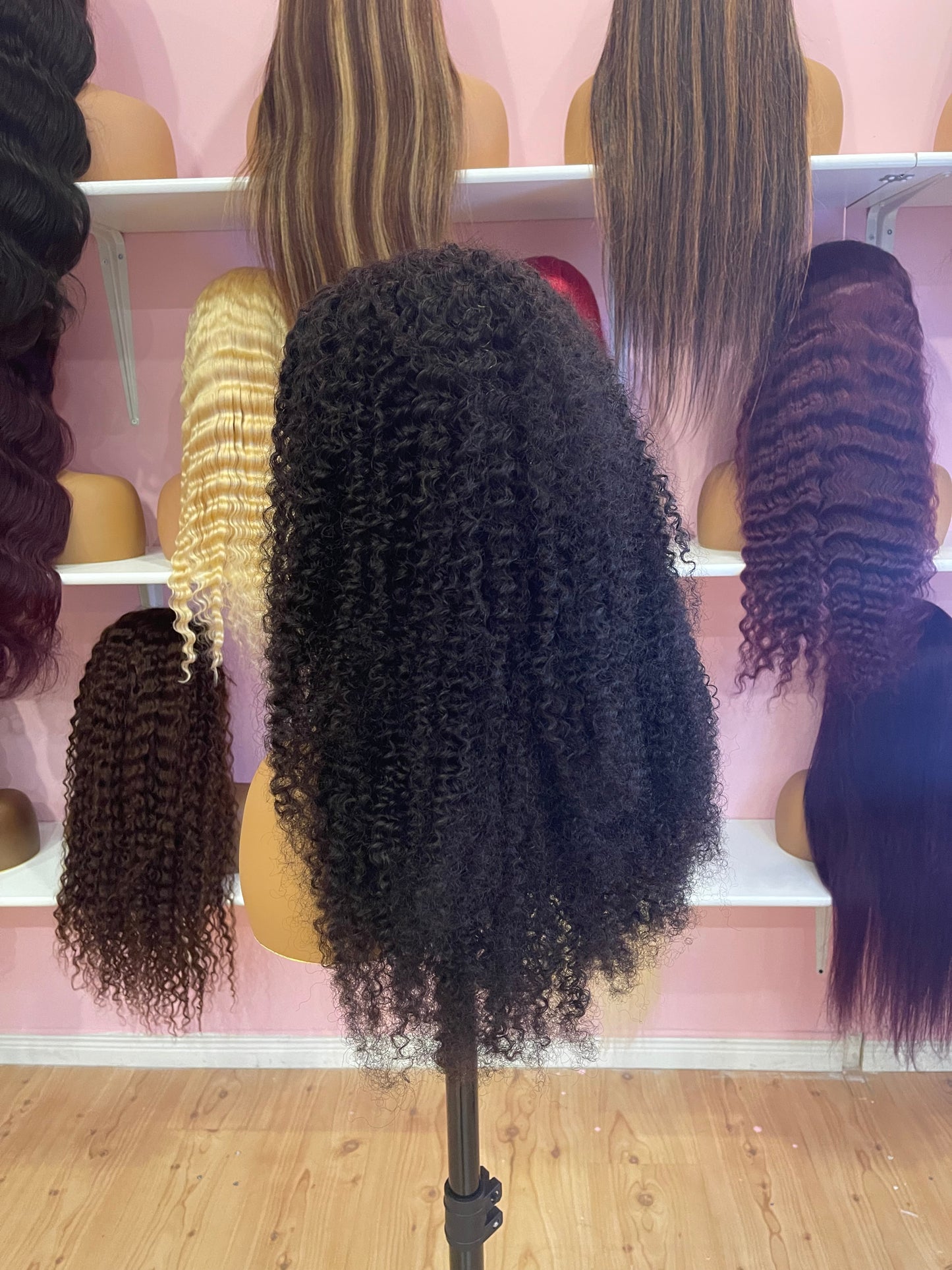 26inch kinky curly Hd lace full frontal 13x4 wig