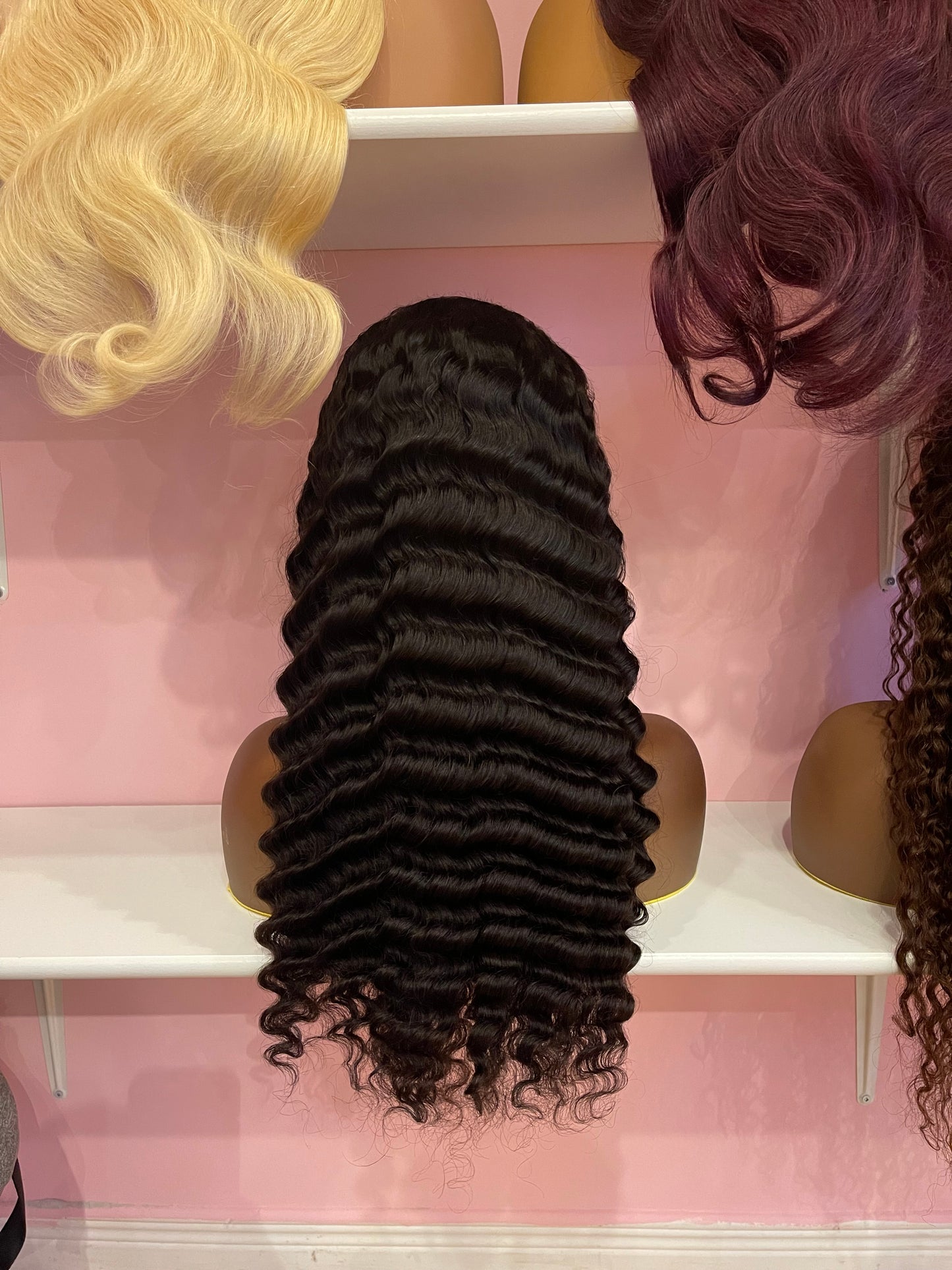 Deep wave HD 6x6 closure lace glueless wig
