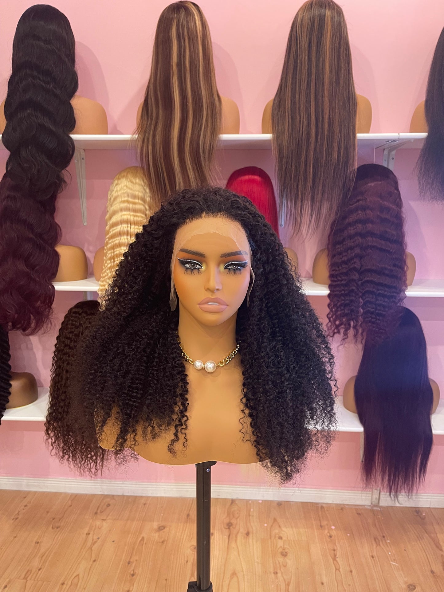 26inch kinky curly Hd lace full frontal 13x4 wig
