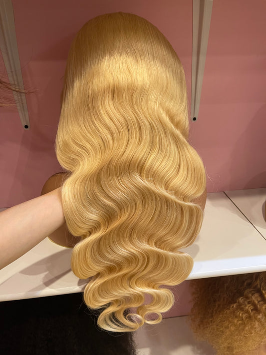 Toronto Diva Human Hair 613 Blonde Body Wave HD Lace 13x4 Full Frontal Human Hair Wig