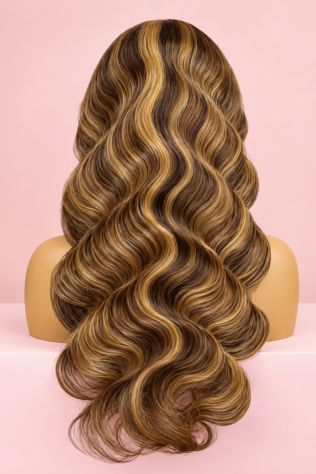 Toronto Diva Human Hair 24” Highlight #4/27 Body Wave 13x4 Transparent Lace Full Frontal Wig